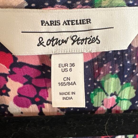 Anthropologie & Other‎ Stories Floral Blouse Top 6 - Picture 2 of 6